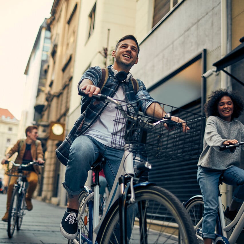 friends on bicycles-1